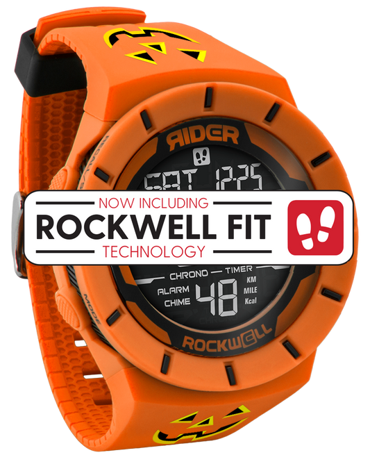 Coliseum Fit™ Orange Black Multifunction Digital Watch Rockwell