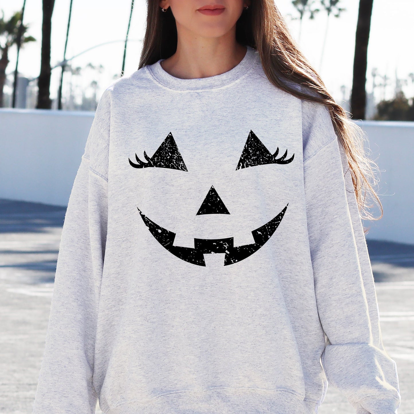Jack-O-Lantern, Girl Pumpkin, Cute, Halloween, Spooky, Trick Or Treat Costume, Witch Sweatshirt