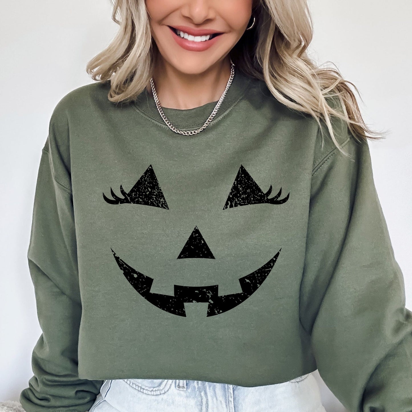Jack-O-Lantern, Girl Pumpkin, Cute, Halloween, Spooky, Trick Or Treat Costume, Witch Sweatshirt