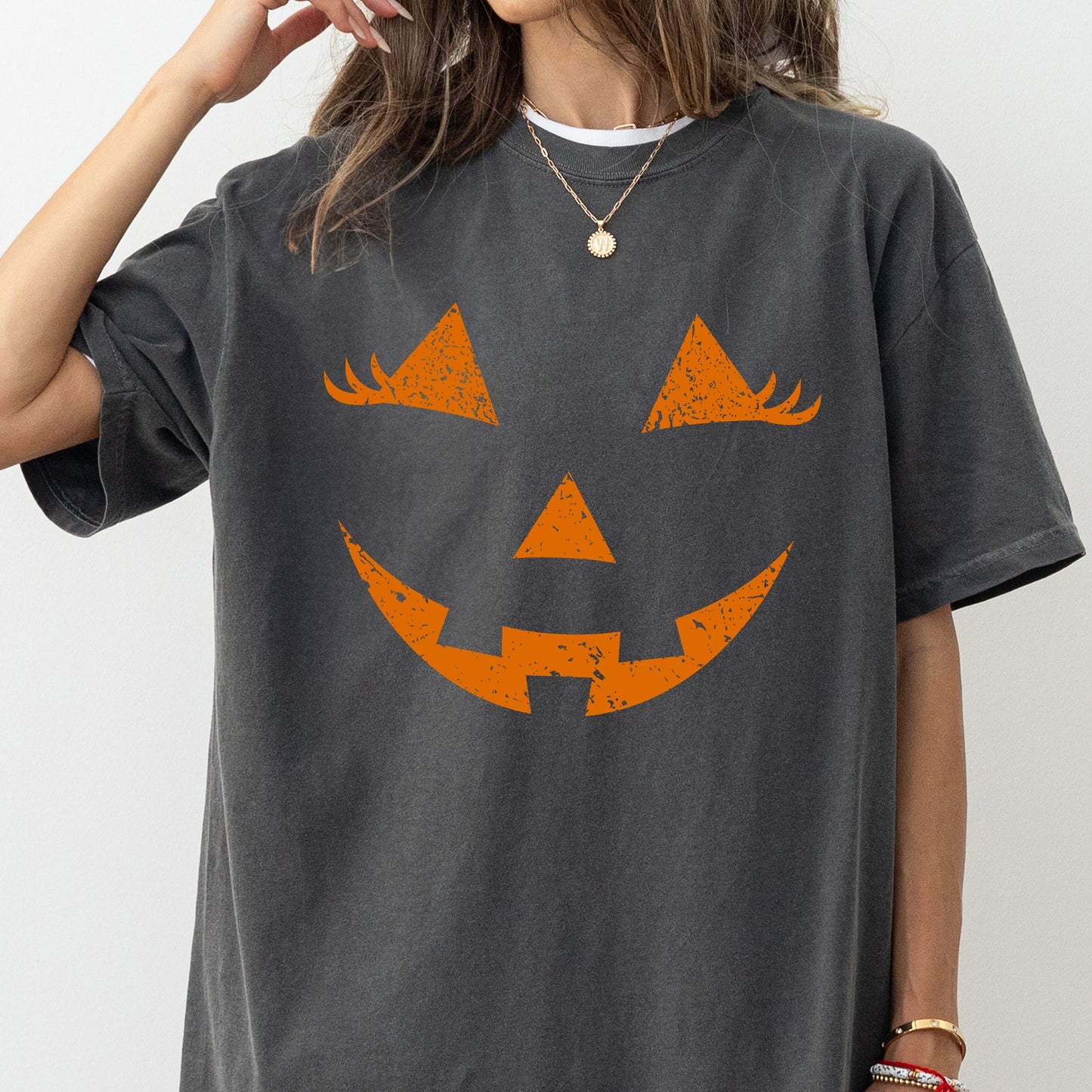 Jack-O-Lantern, Girl Pumpkin, Cute, Halloween, Spooky, Trick Or Treat Costume, Witch Shirt Comfort Colors T-Shirt