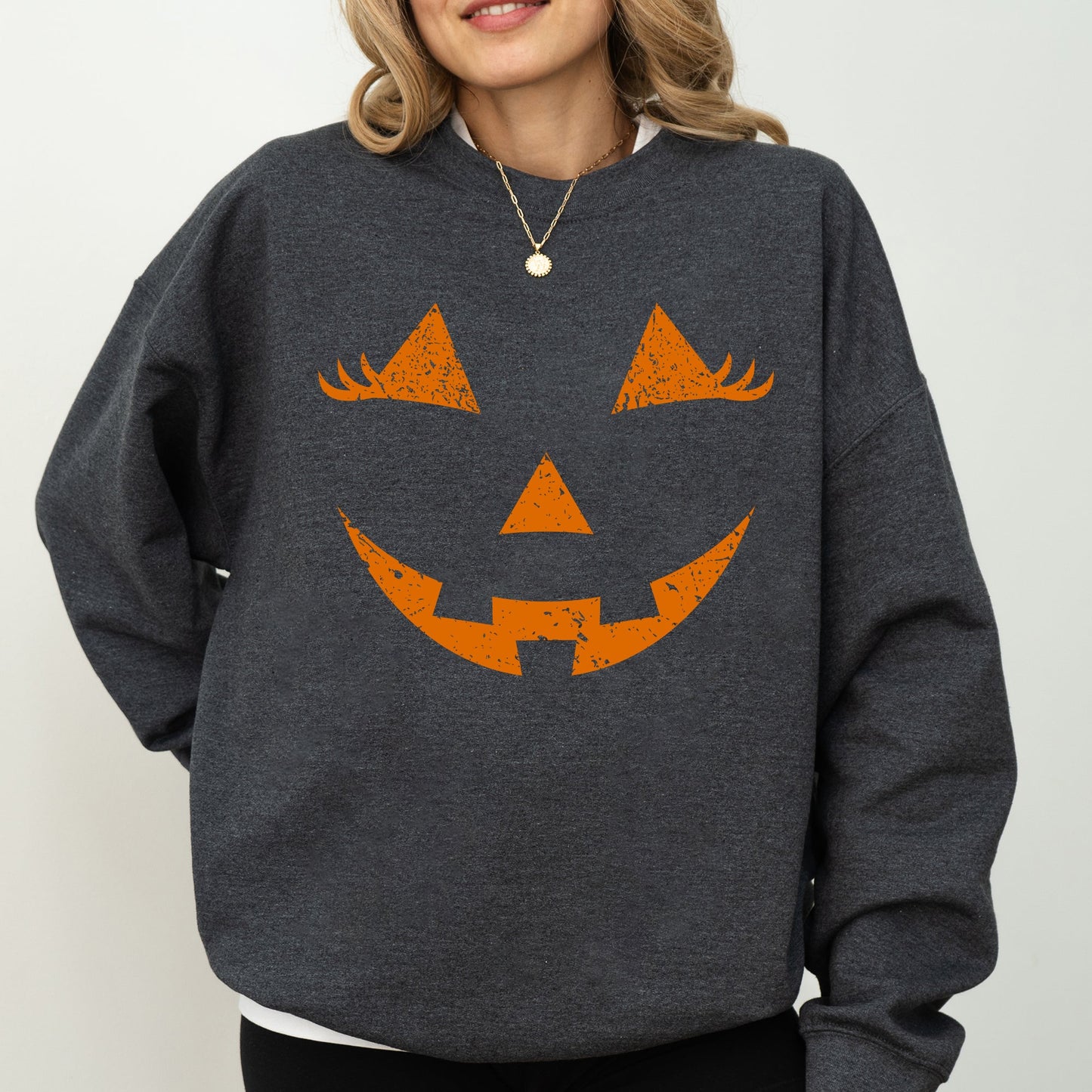 Jack-O-Lantern, Girl Pumpkin, Cute, Halloween, Spooky, Trick Or Treat Costume, Witch Sweatshirt