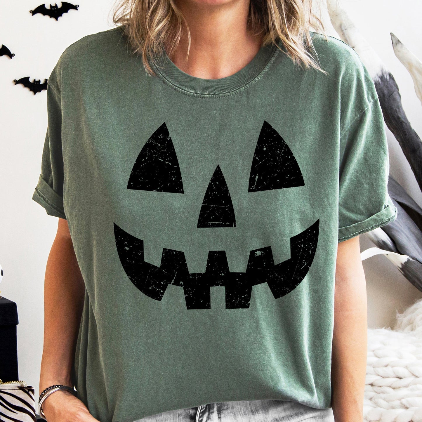 Jack-O-Lantern, Pumpkin, Cute, Halloween, Spooky, Trick Or Treat Costume, Witch Shirt Comfort Colors T-Shirt