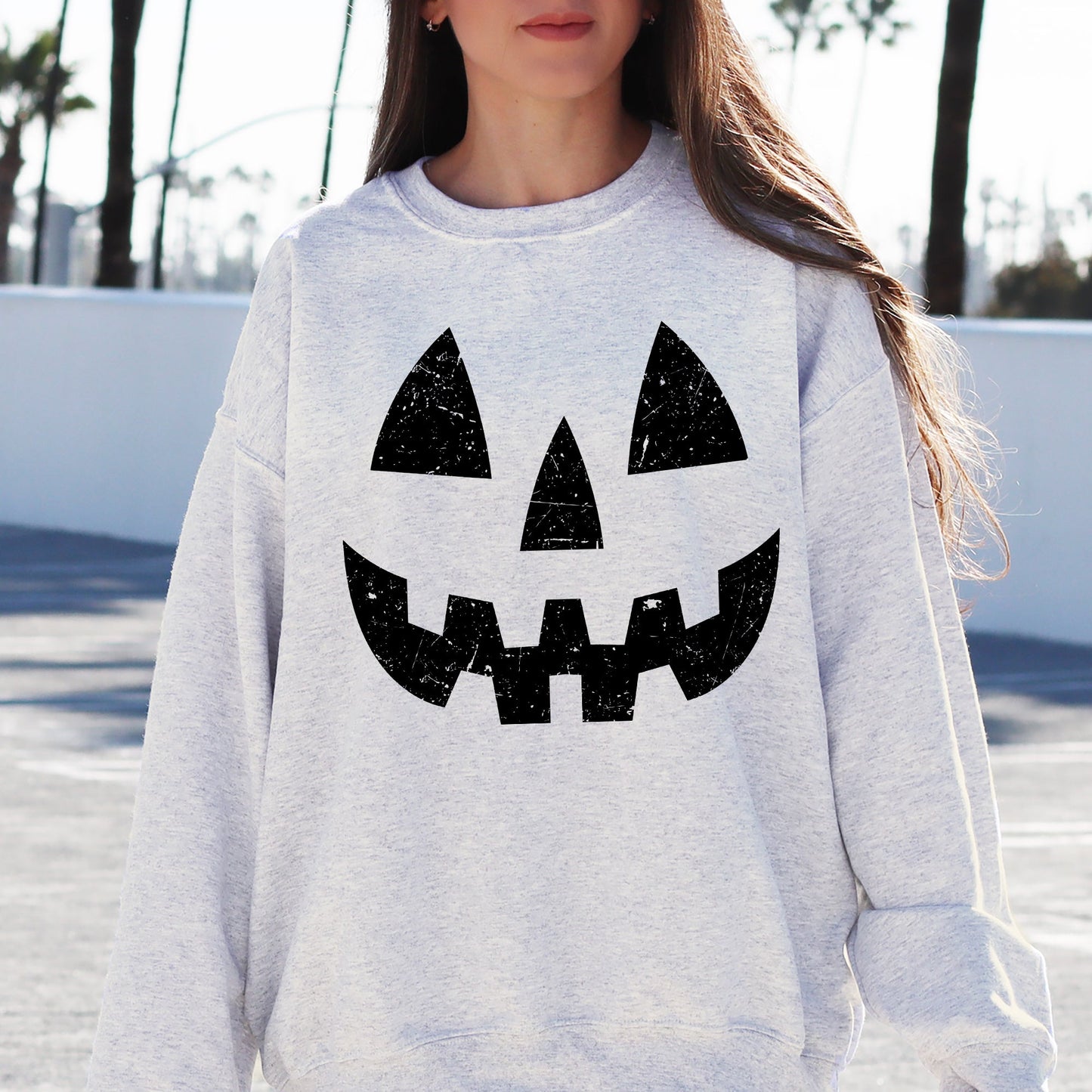 Jack-O-Lantern, Pumpkin, Cute, Halloween, Spooky, Trick Or Treat Costume, Witch Sweatshirt
