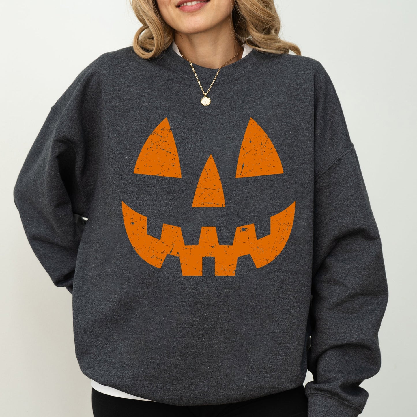 Jack-O-Lantern, Pumpkin, Cute, Halloween, Spooky, Trick Or Treat Costume, Witch Sweatshirt