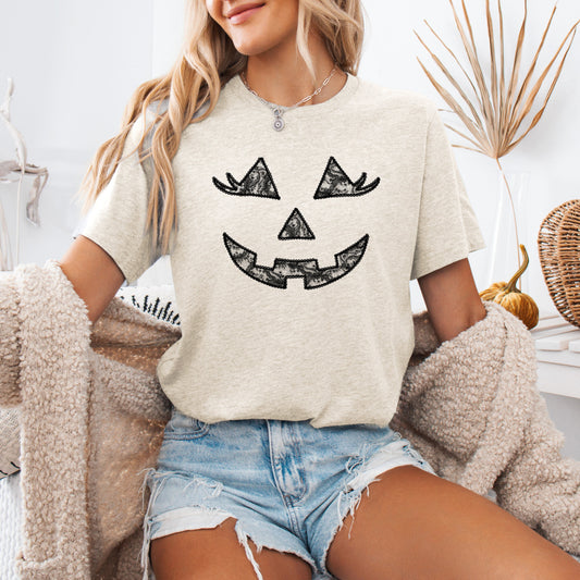 Jack-o-Lantern, Coquette, Faux Lace, Halloween, Tshirt