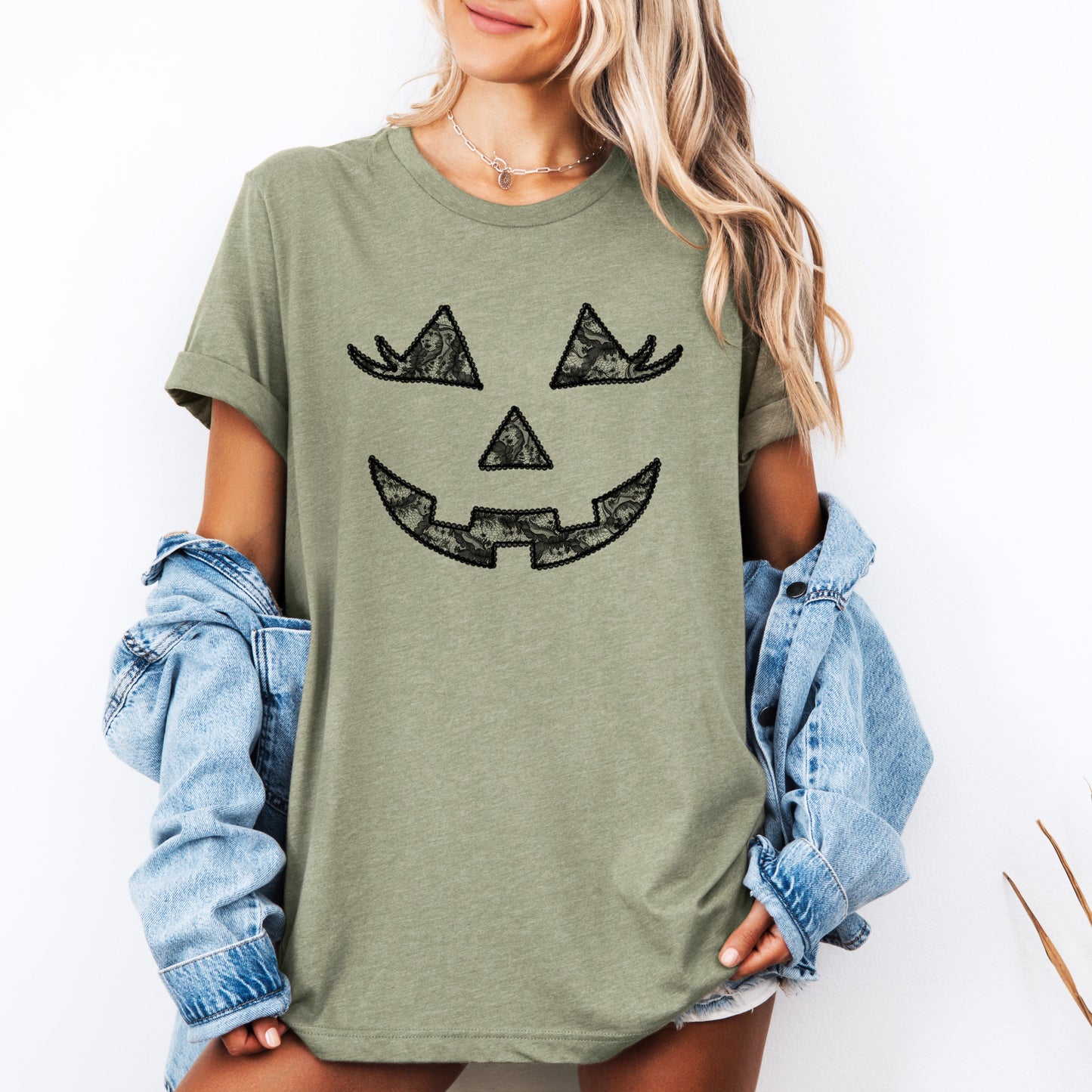 Jack-o-Lantern, Coquette, Faux Lace, Halloween, Tshirt