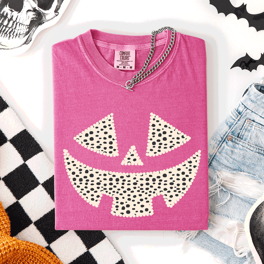 Jack o Lantern, Dalmatian Print, Halloween, Comfort Colors T-Shirt