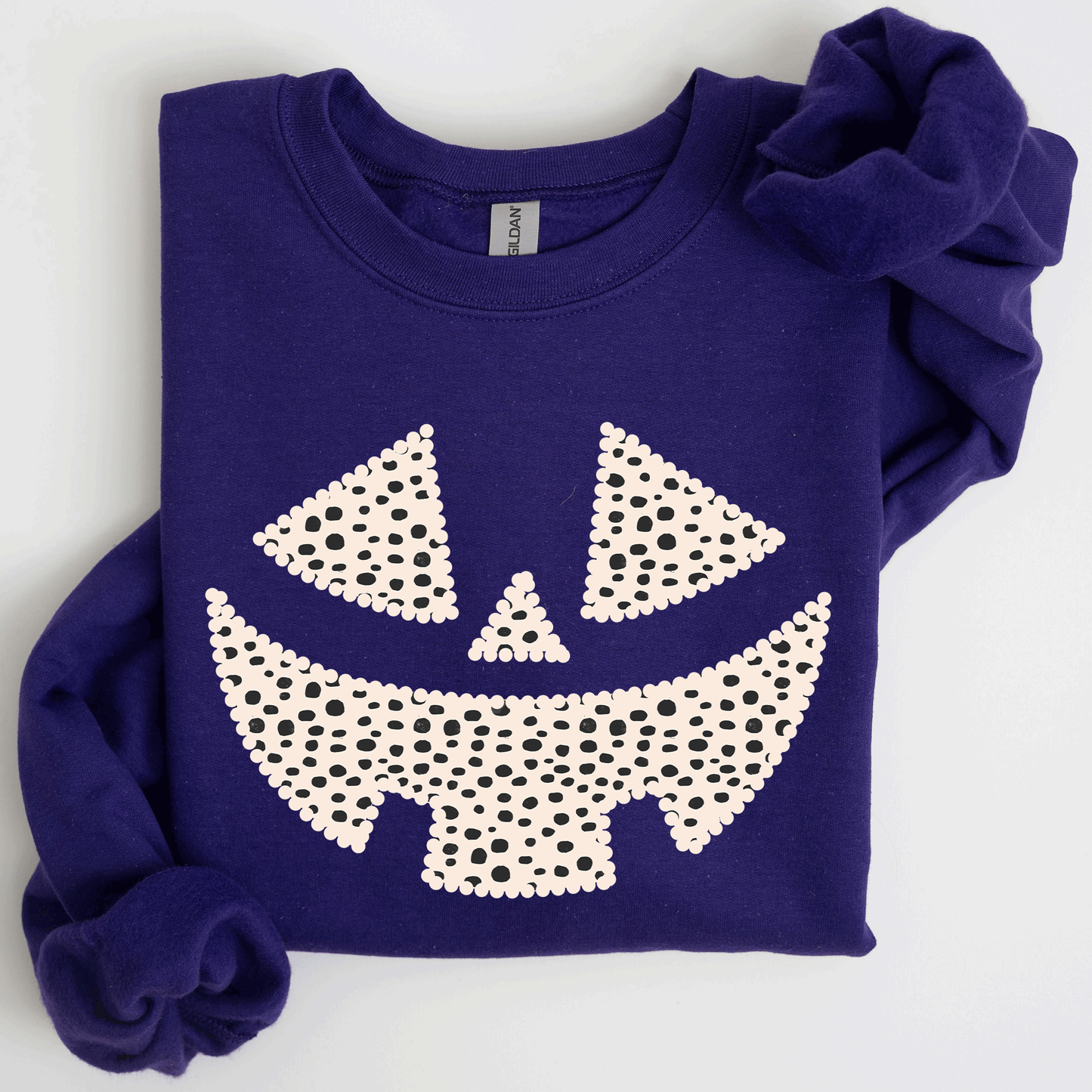 Jack o Lantern, Dalmatian Print, Halloween Sweatshirt