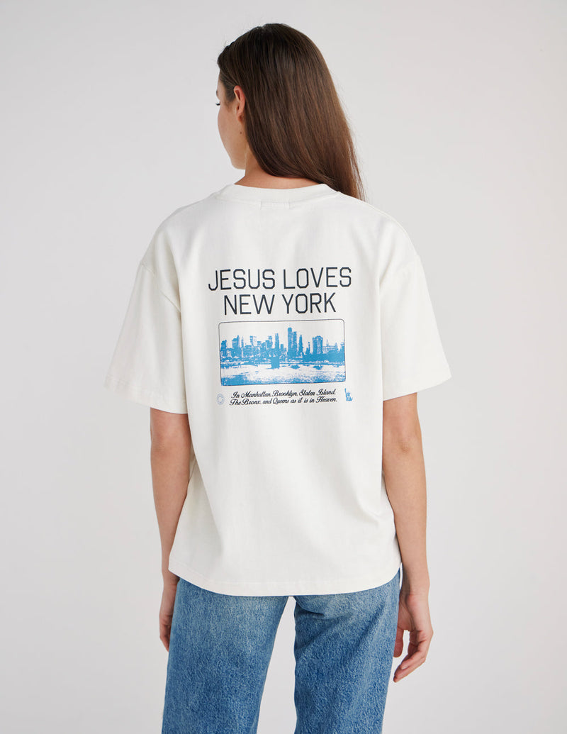 Jesus Loves New York Heavyweight Cotton Tee City Revival Collection