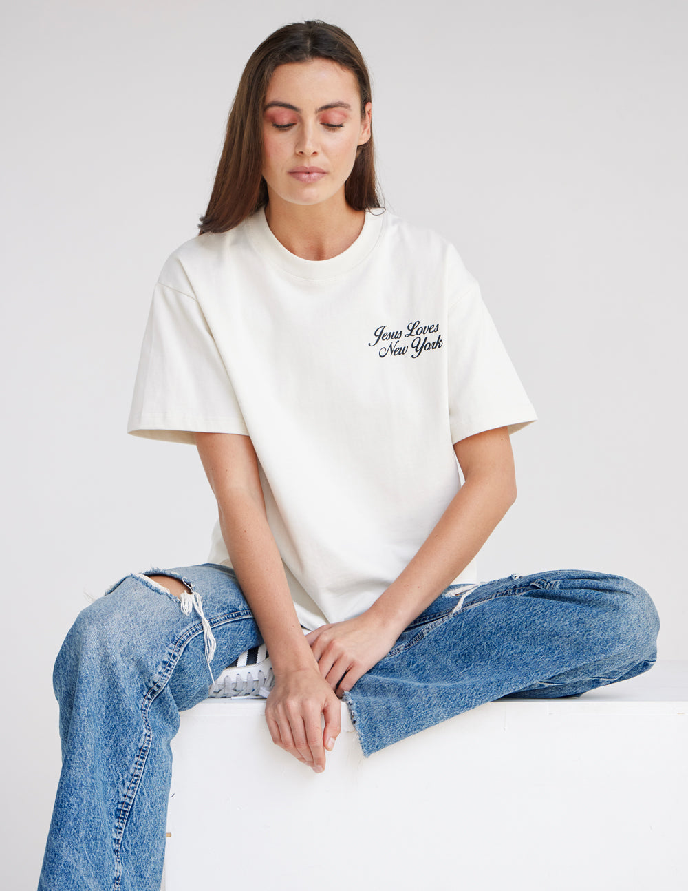 Jesus Loves New York Heavyweight Cotton Tee City Revival Collection