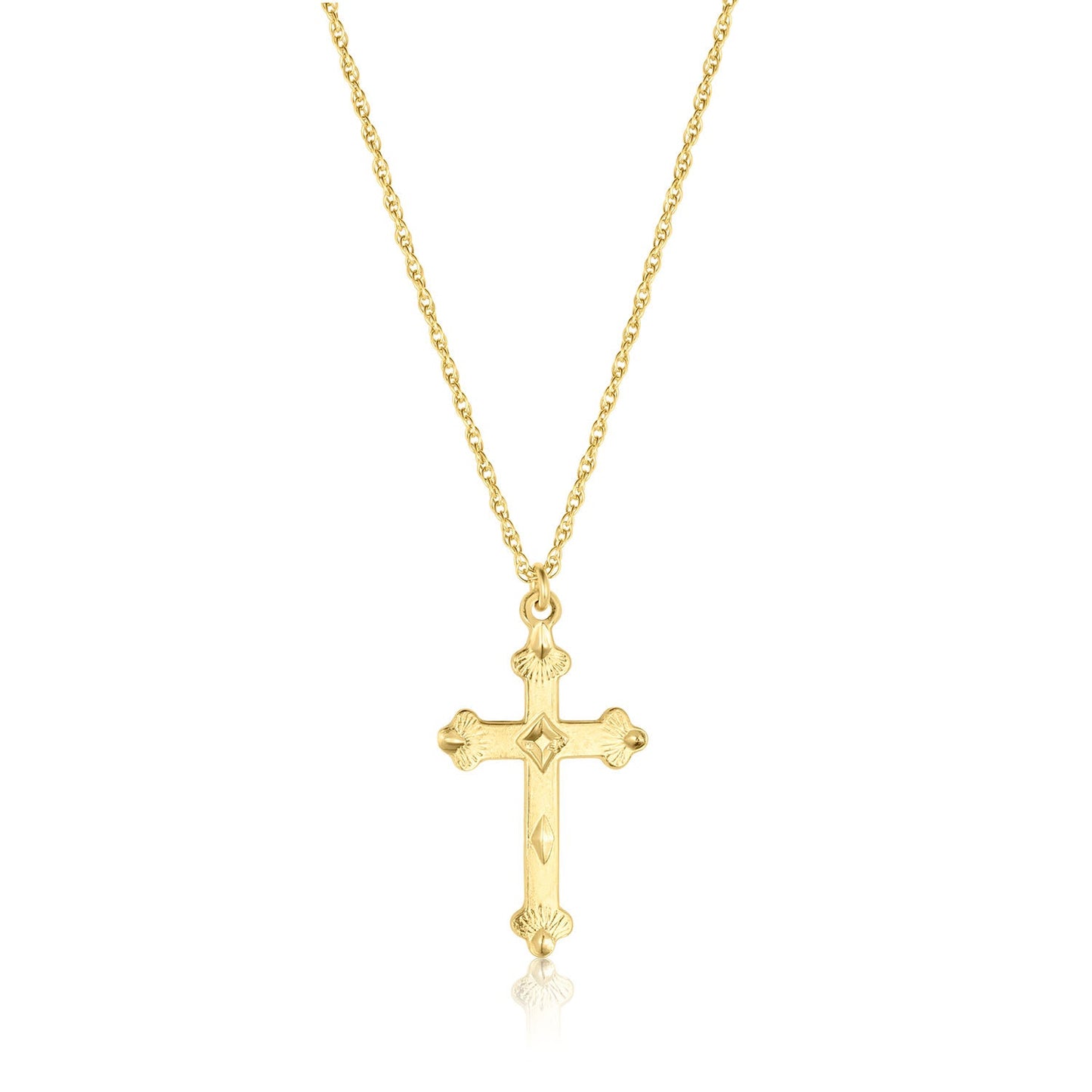 Julian 14k Gold Filled Cross Necklace 20' Rope Chain