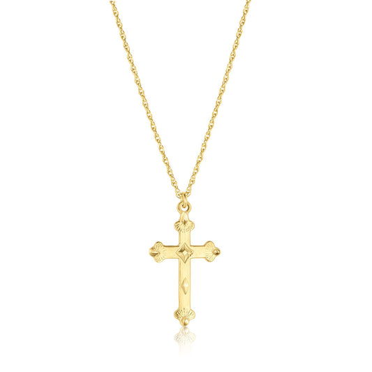 Julian 14k Gold Filled Cross Necklace 20' Rope Chain