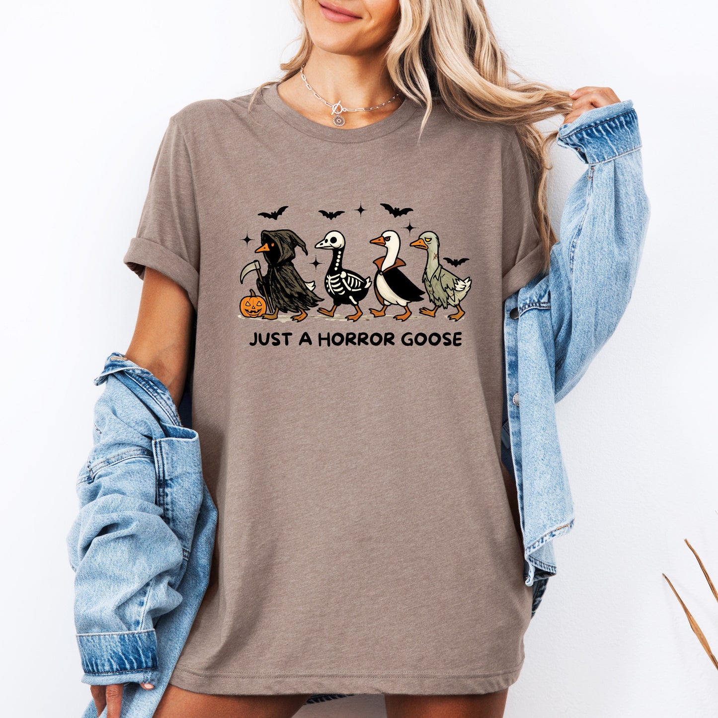 Just A Horror Goose, Cute, Halloween, Spooky, Tshirt