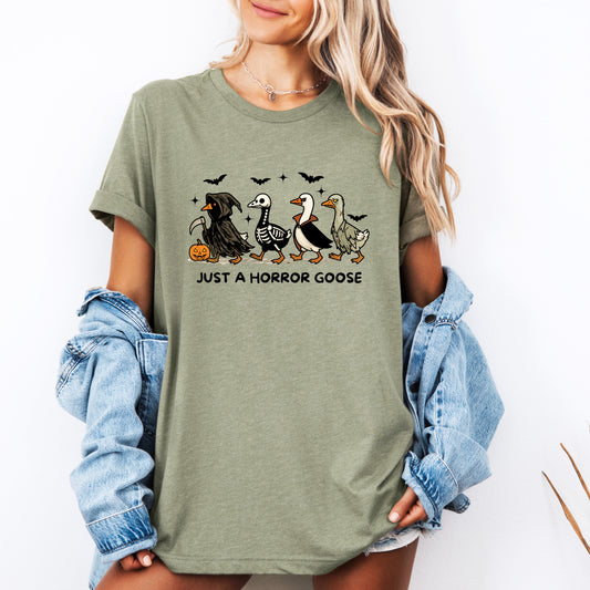 Just A Horror Goose, Cute, Halloween, Spooky, Tshirt