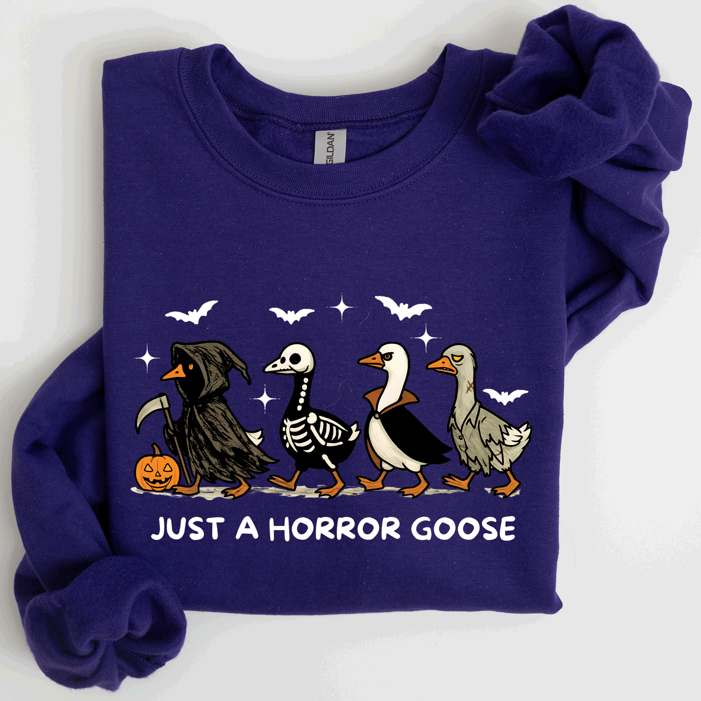 Just A Horror Goose, Cute, Halloween, Spooky Sweatshirt