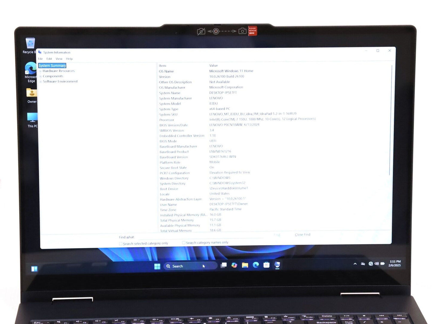 Lenovo 16"  IdeaPad 5 2-in-1 16IRU9 Touchscreen Laptop i7-1255U 16GB RAM / 1TB SSD