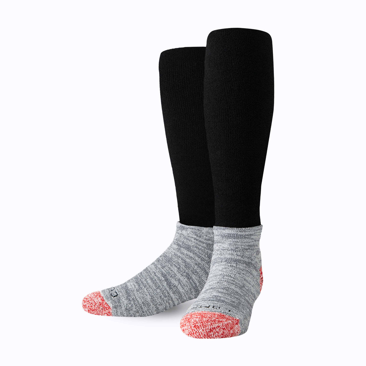 CozyGrip Black Compression Slipper Socks