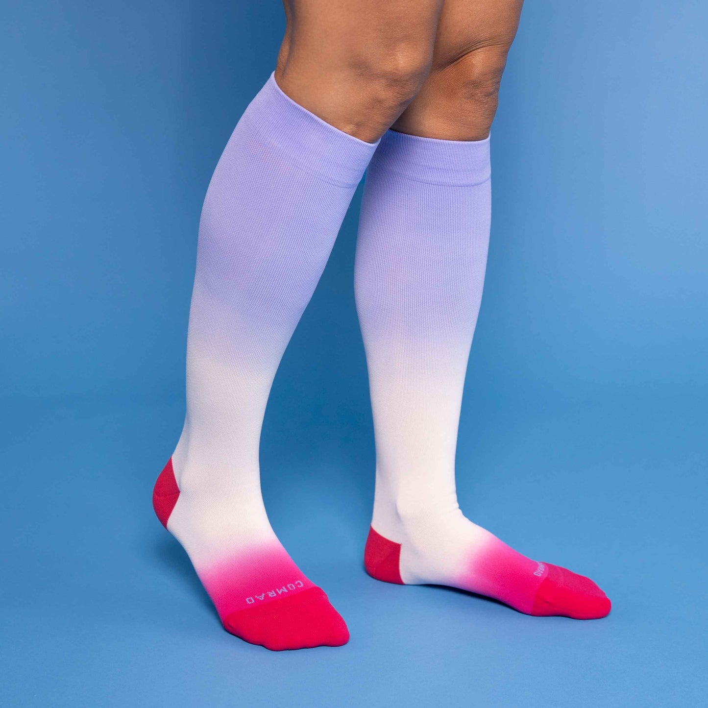Knee-High Double-Dip Ombre Compression Socks