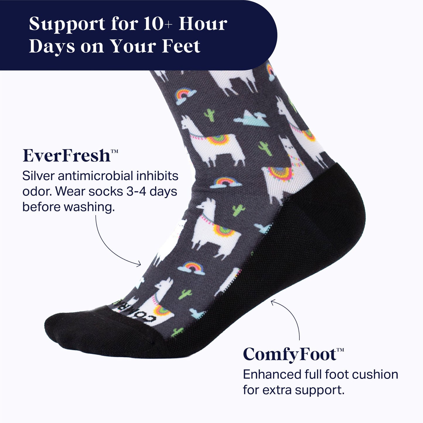 Cute Llama Compression Socks