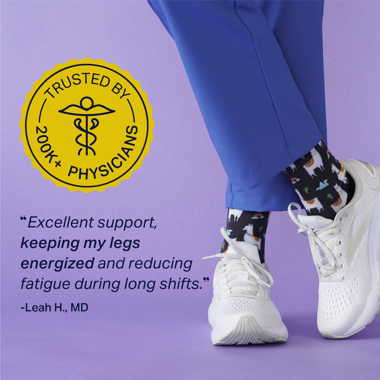Cute Llama Compression Socks