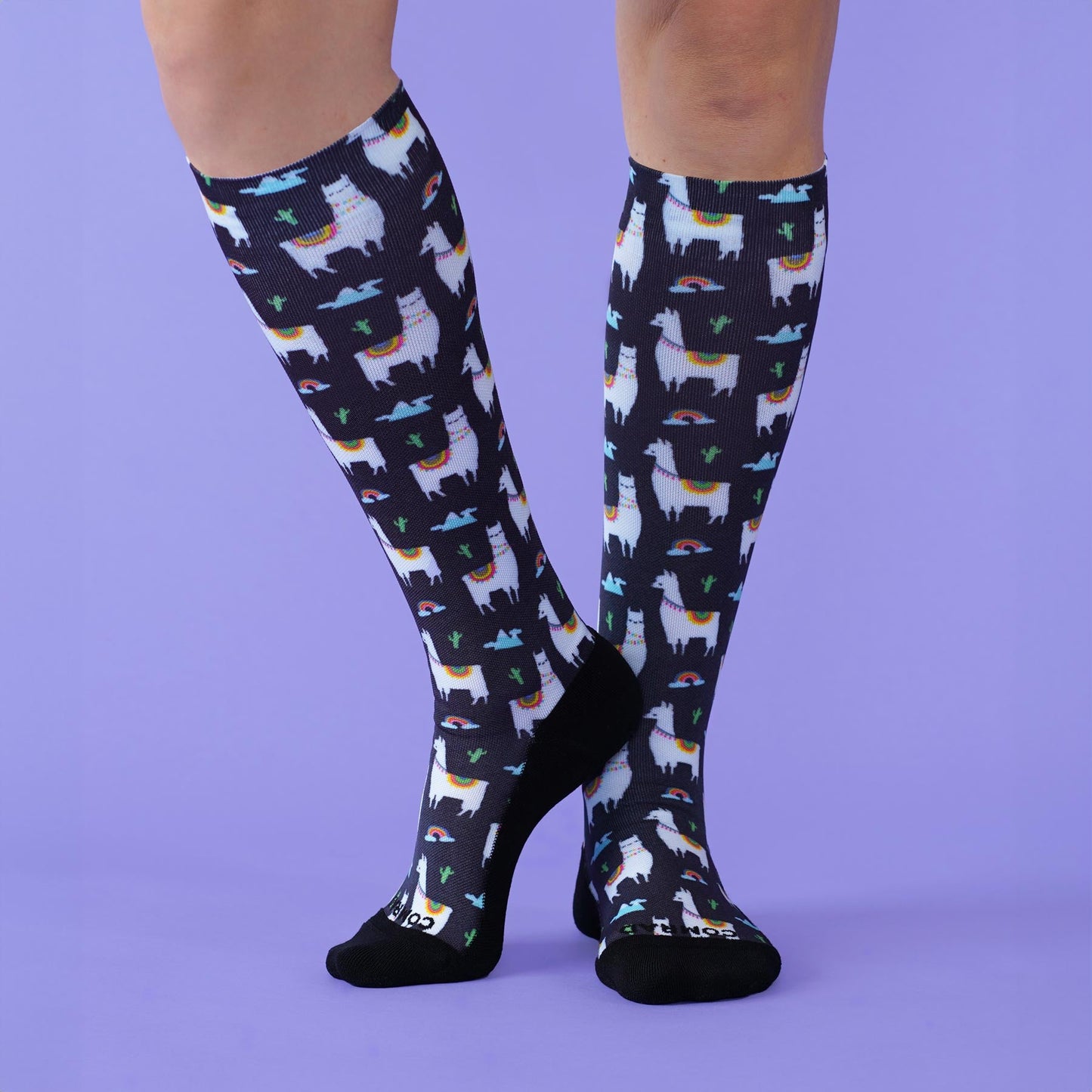 Cute Llama Compression Socks