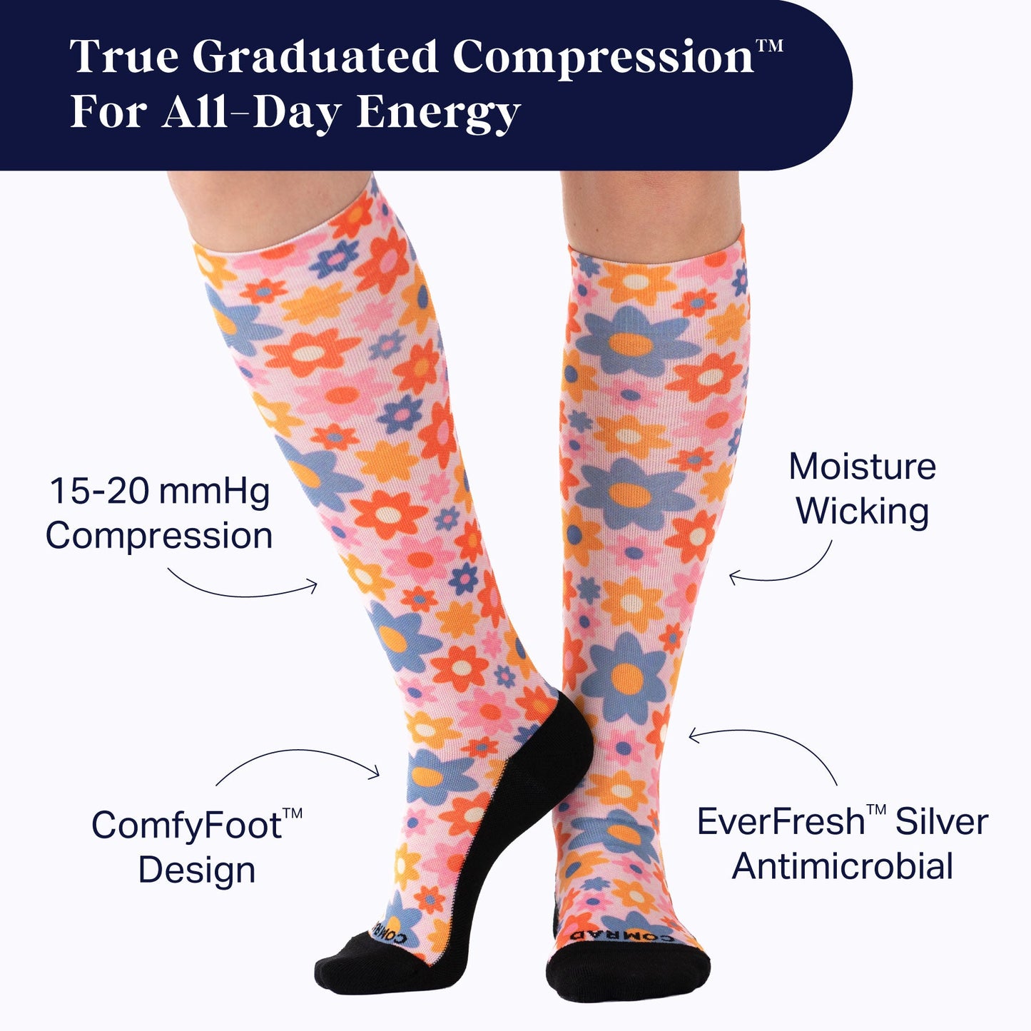 Compression Socks Floral Cute Compression Socks