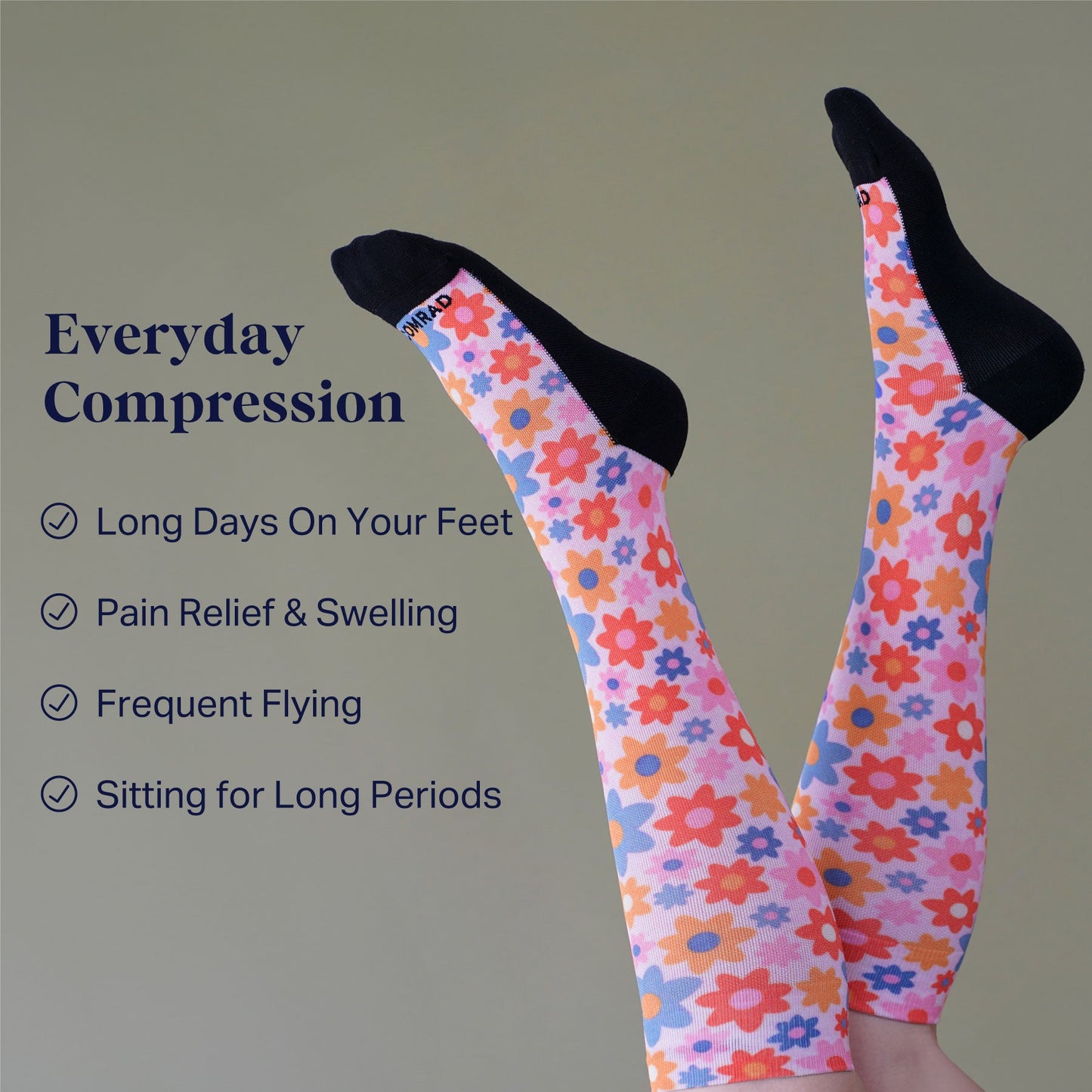 Compression Socks Floral Cute Compression Socks
