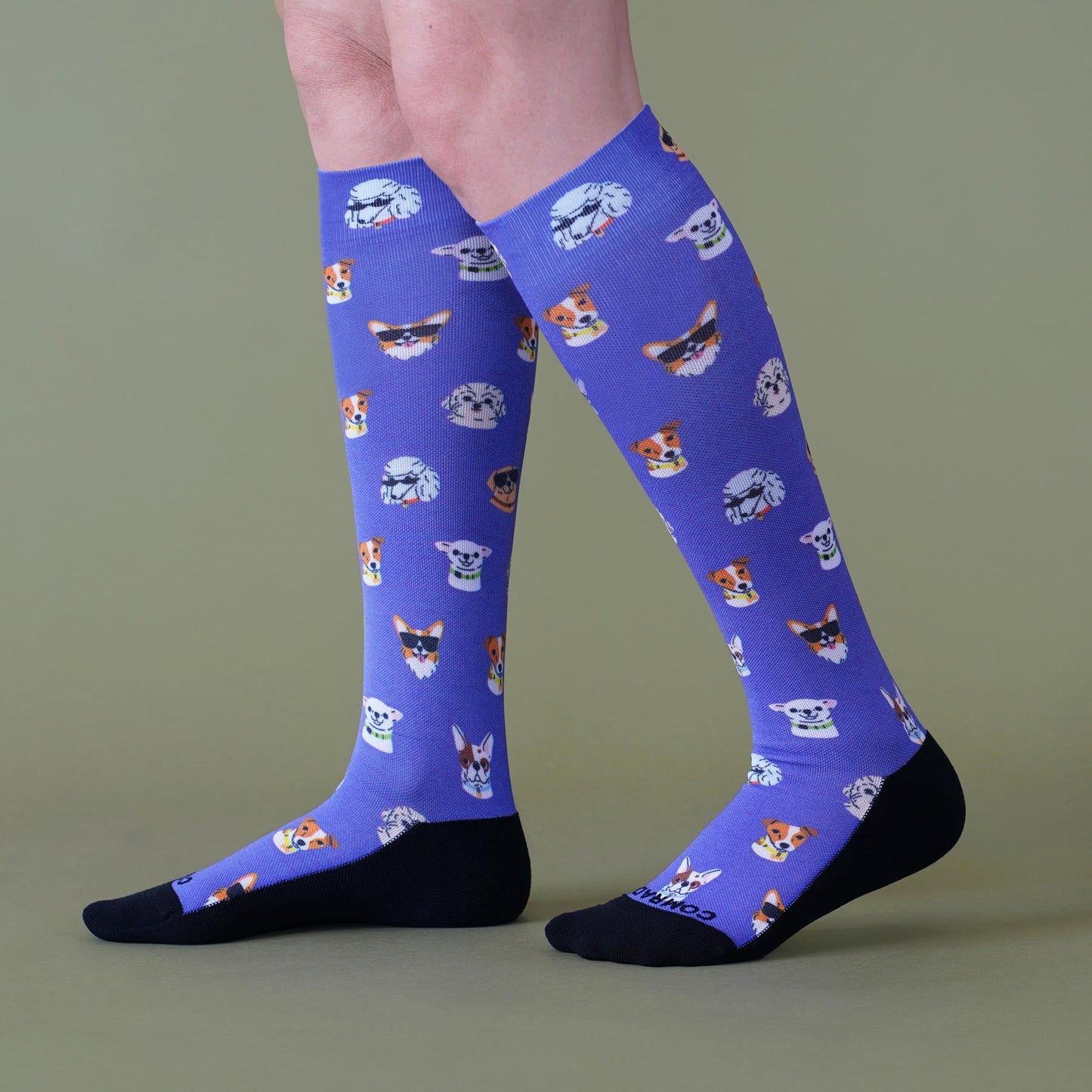 Dog Puppy Print Compression Socks Cute Support Socks