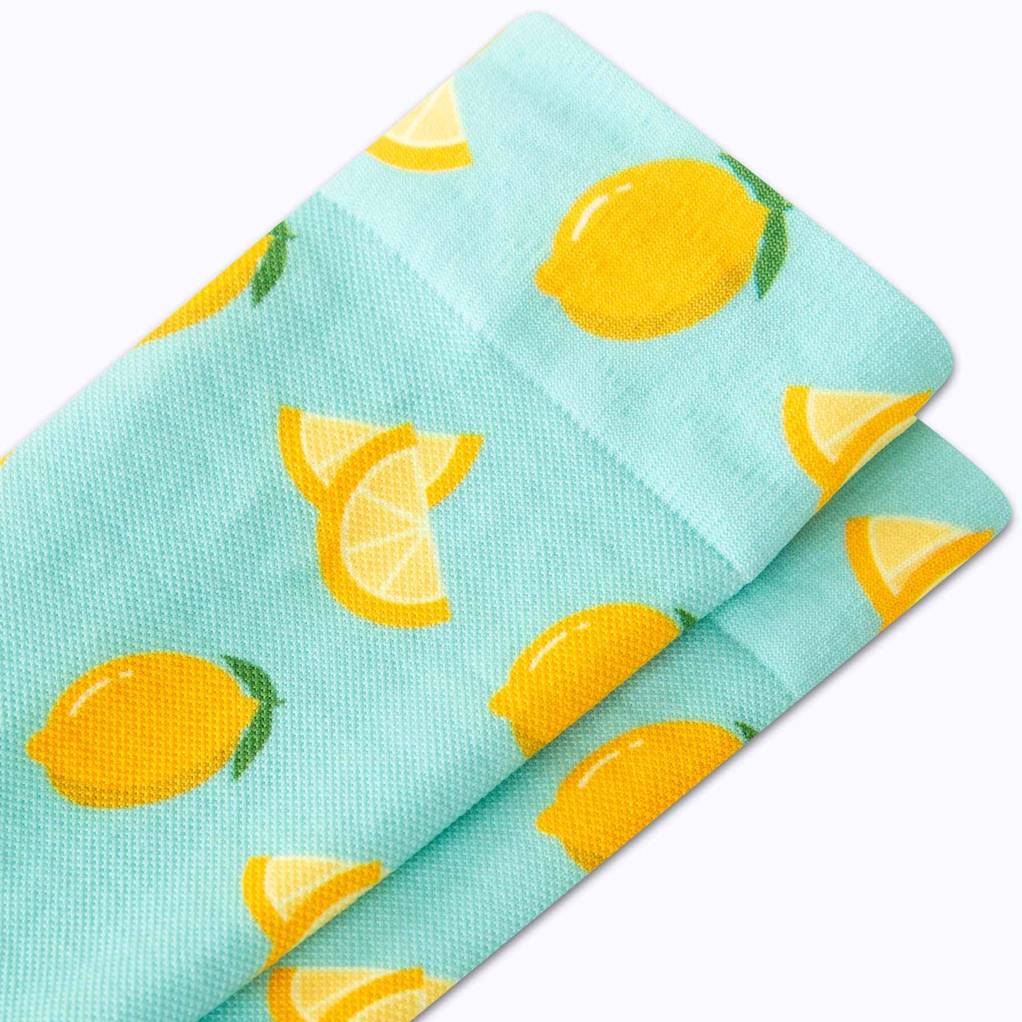 Lemon Print Cute Compression Socks for Nurses and Travel