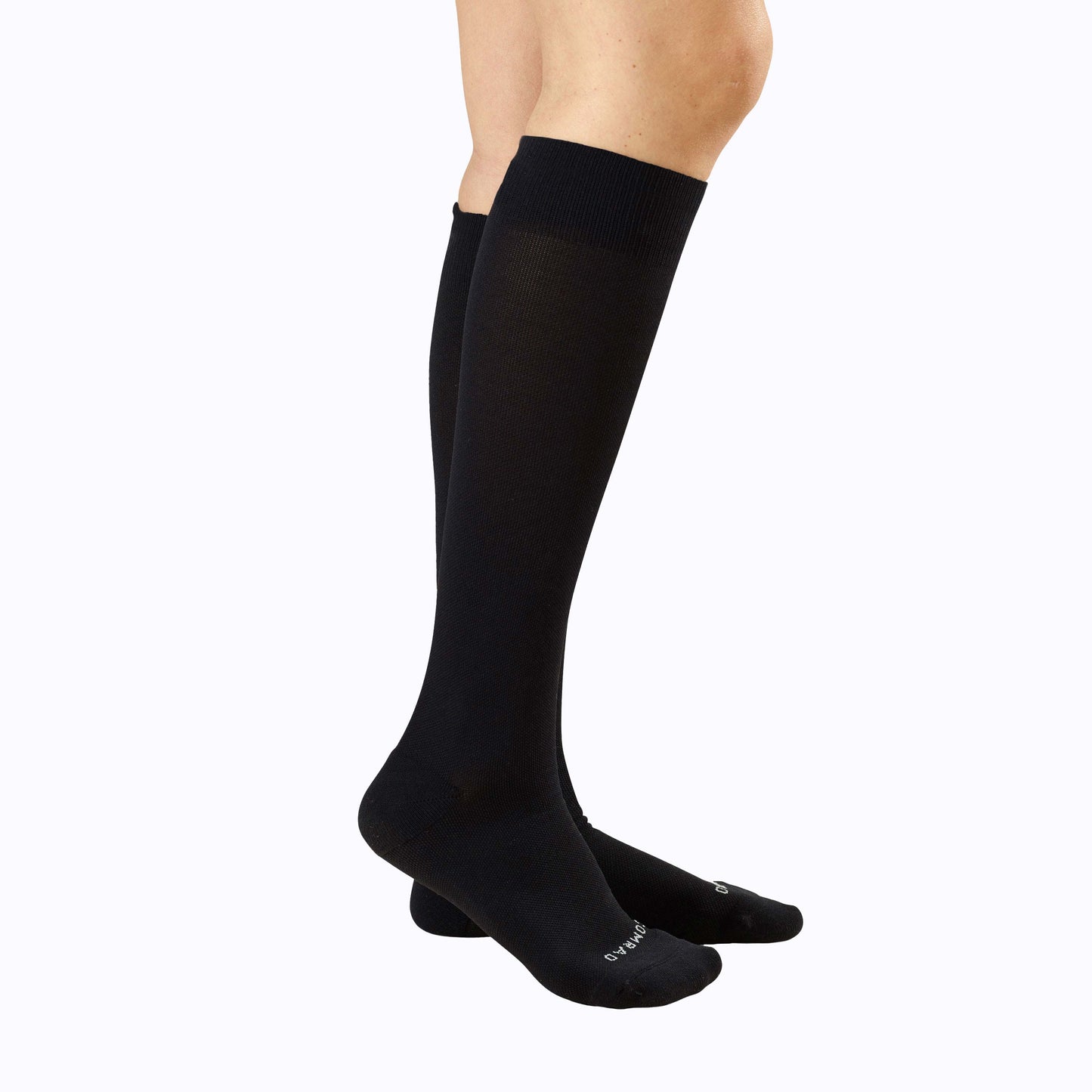 Knee-High Compression Socks 3 Pack Solids Black Rose White