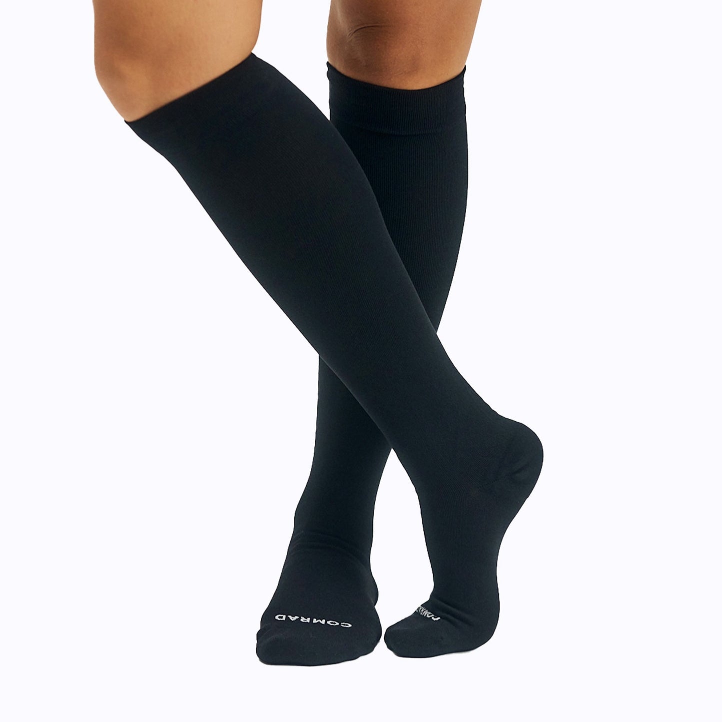 Knee-High Compression Socks 20-30 mmHg Solid Black