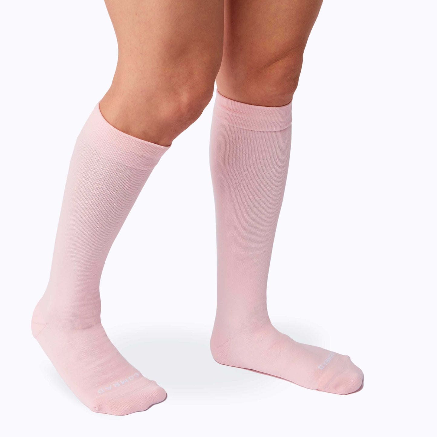 Knee-High Compression Socks 20-30 mmHg Solid Rose