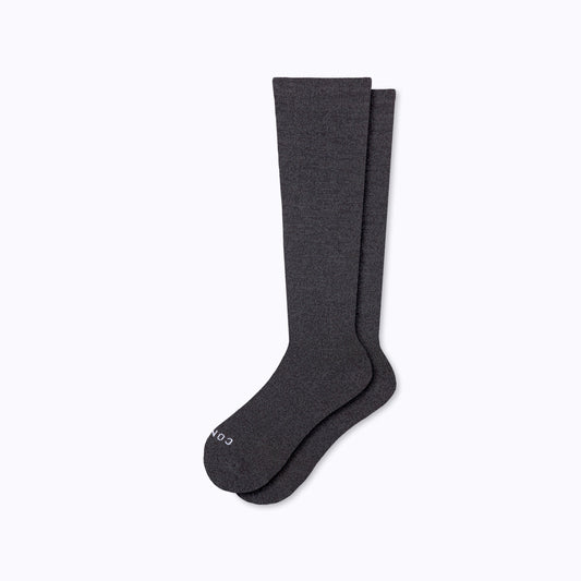 Knee-High Compression Socks Solid Charcoal Compression Socks