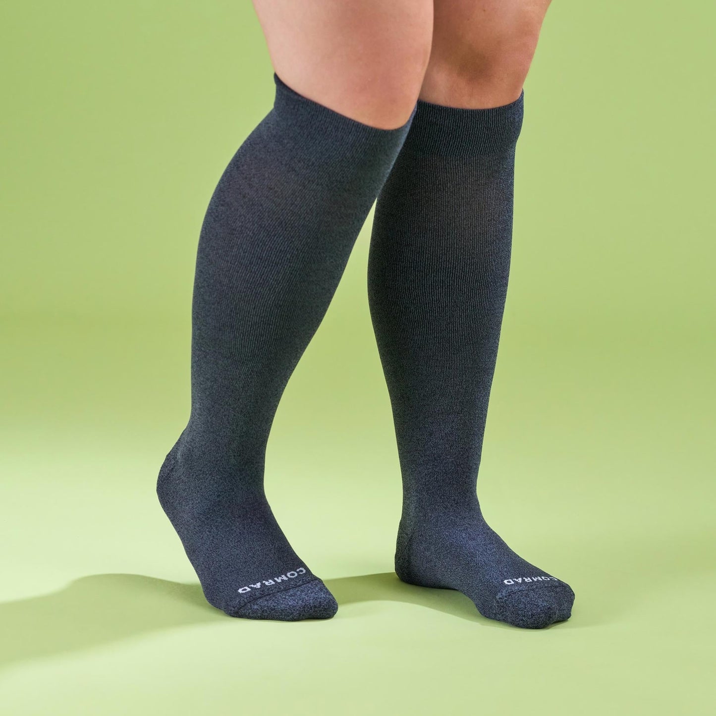 Knee-High Compression Socks Solid Charcoal Compression Socks