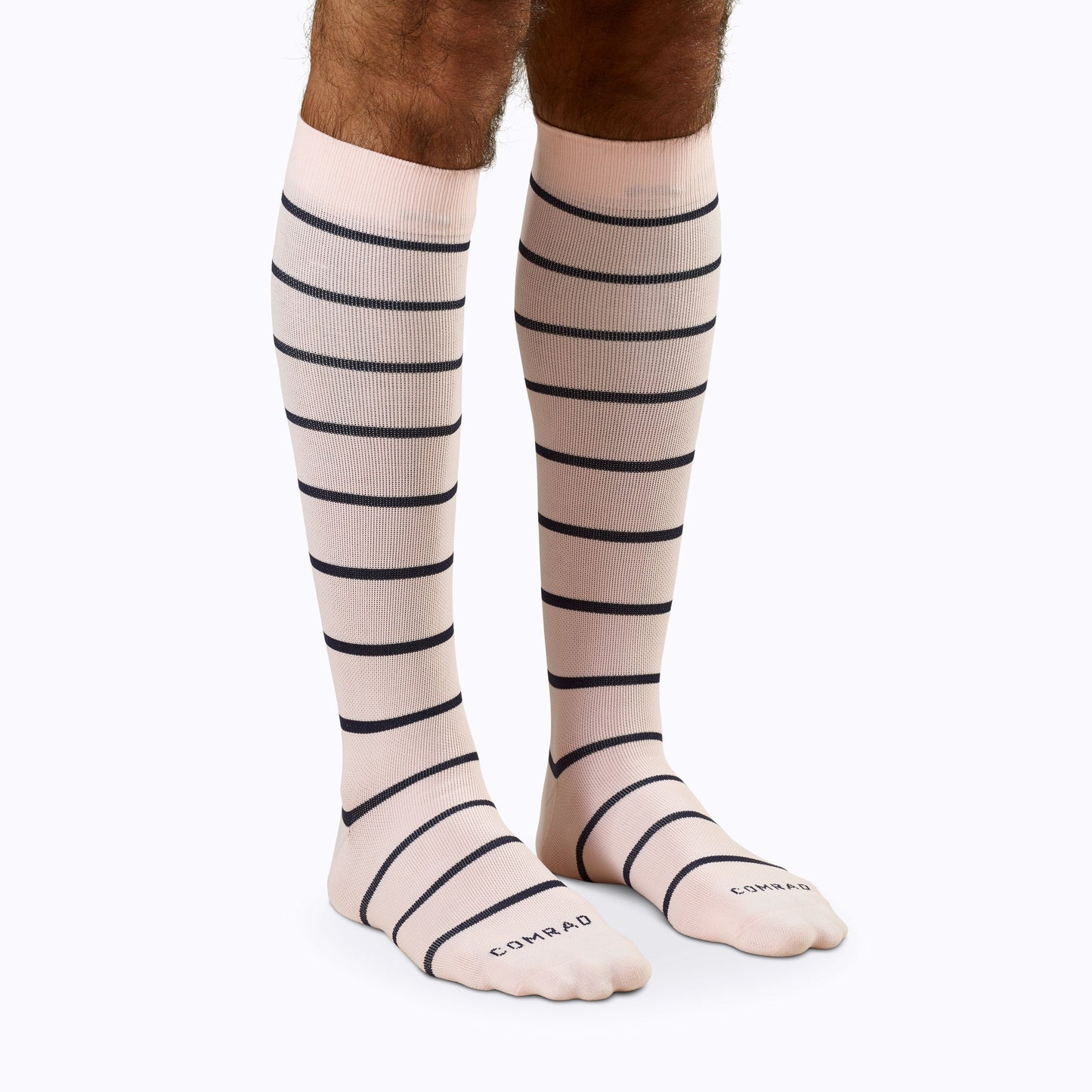 Knee-High Compression Socks Stripes Rose 20-30 mmHg