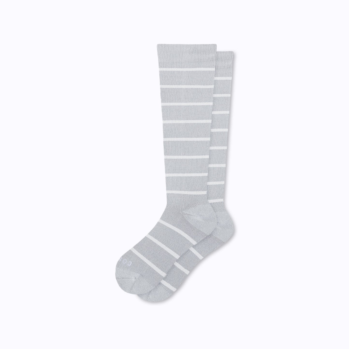 Knee-High Compression Socks Stripes Grey 20-30 mmHg
