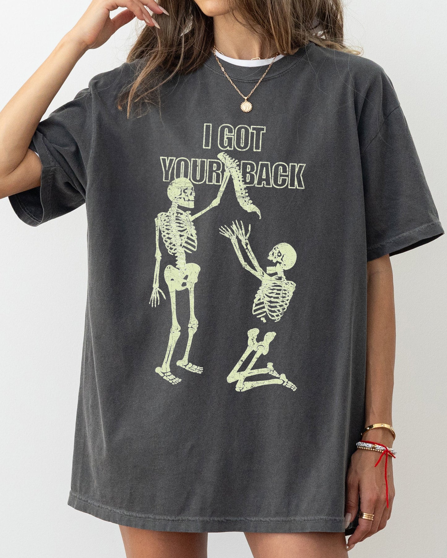 Funny Skeleton Witch Halloween Spooky Costume Tshirt Comfort Colors T-Shirt