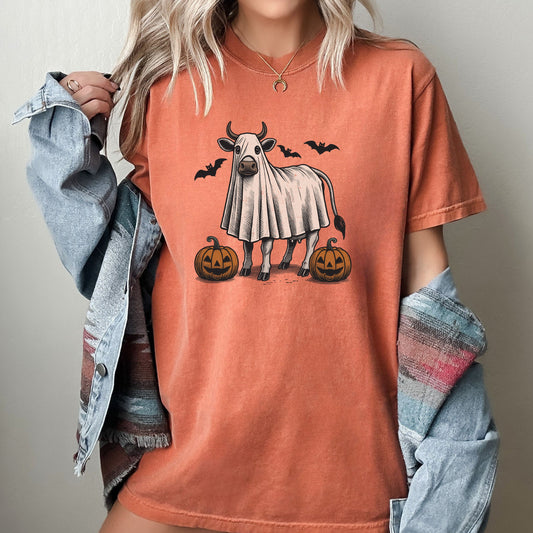 Cow Vintage Farm Halloween Costume Tshirt Comfort Colors T-Shirt