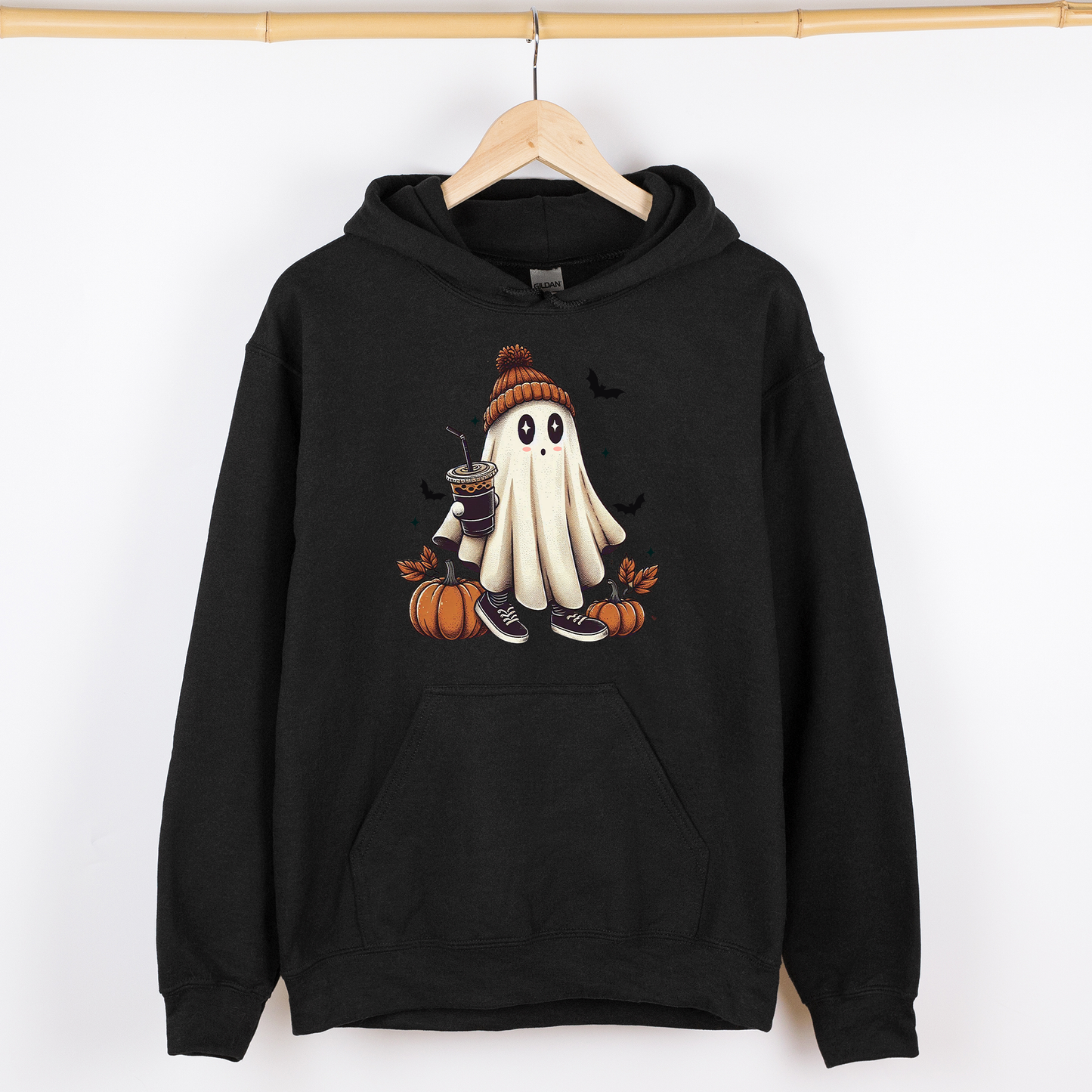 Haunted House Double-Sided Graphic Hoodie Vintage Halloween Sweatshirt Refinery Number One