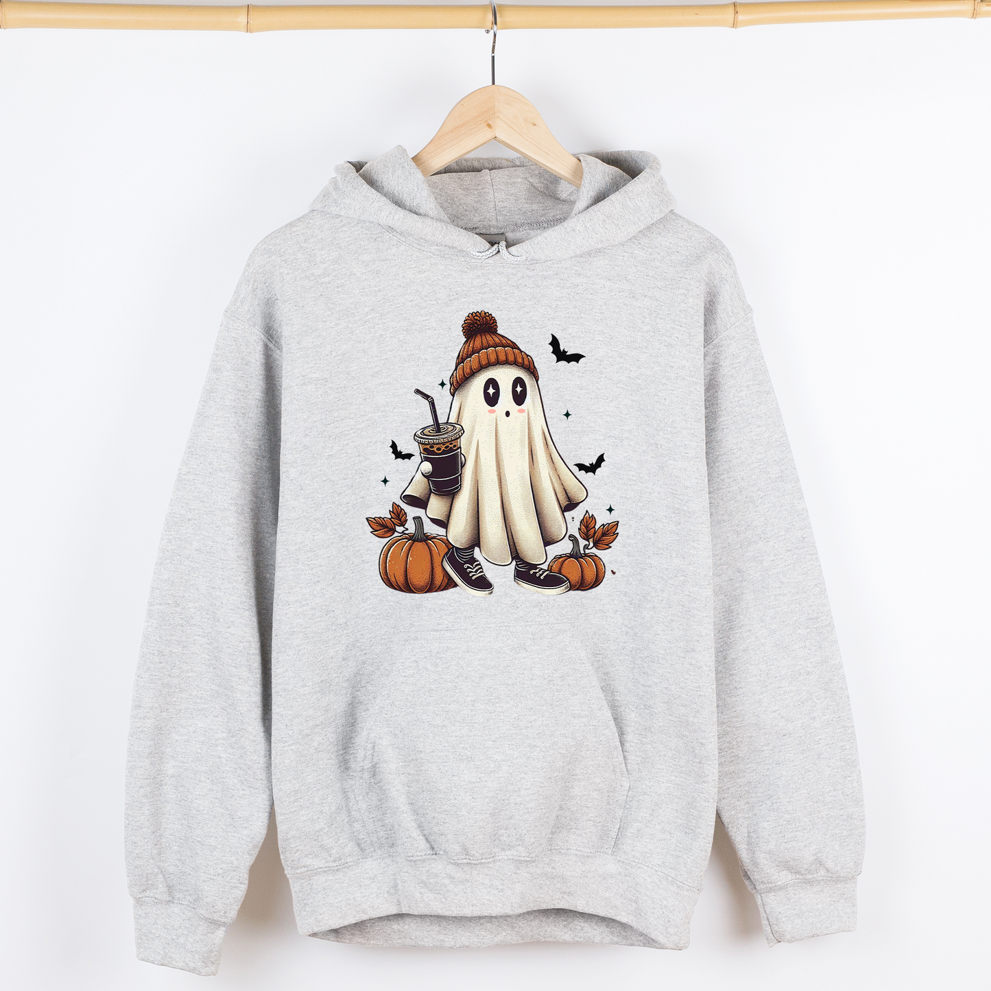 Haunted House Double-Sided Graphic Hoodie Vintage Halloween Sweatshirt Refinery Number One