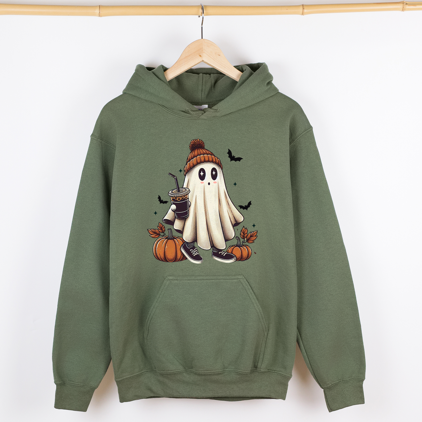 Haunted House Double-Sided Graphic Hoodie Vintage Halloween Sweatshirt Refinery Number One