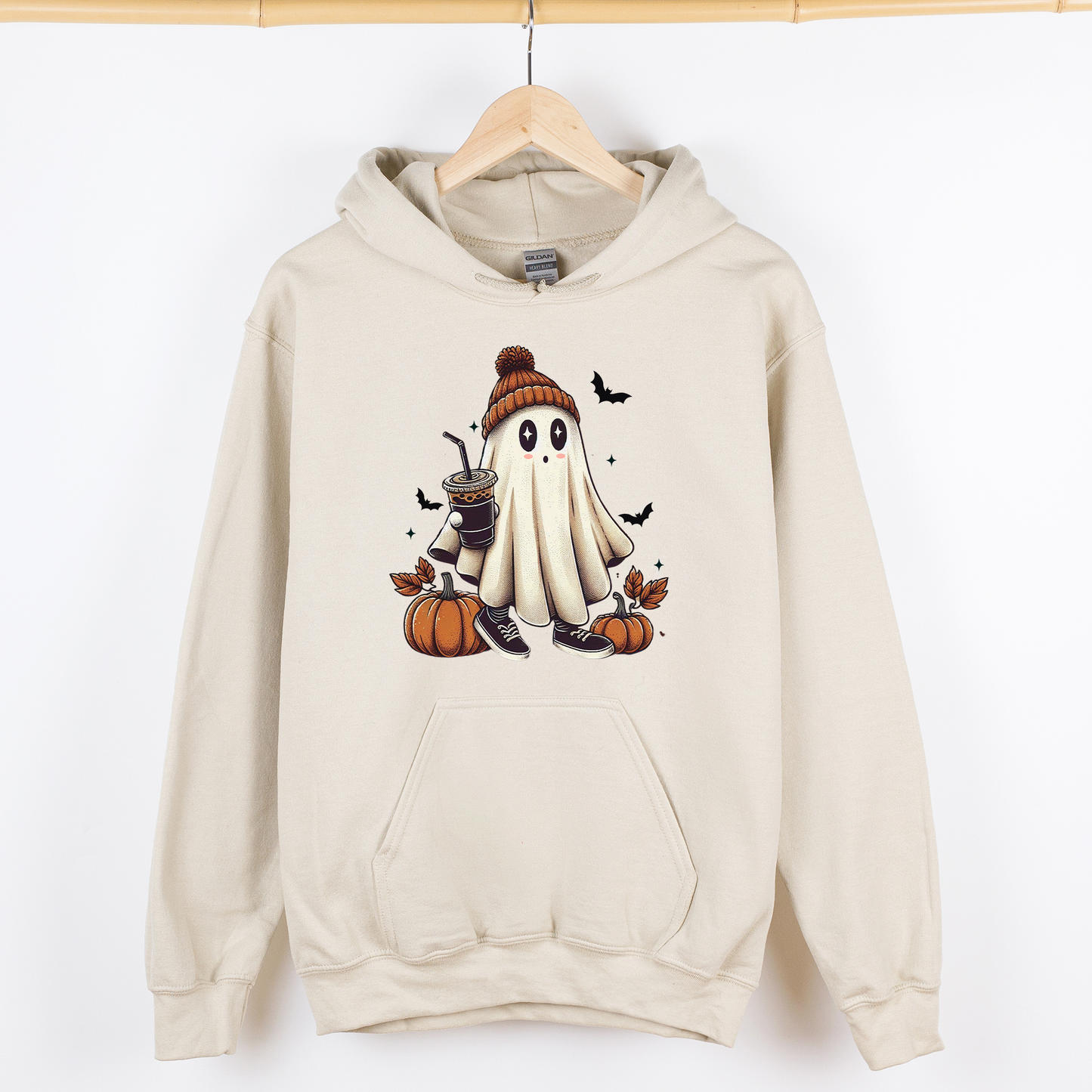 Haunted House Double-Sided Graphic Hoodie Vintage Halloween Sweatshirt Refinery Number One