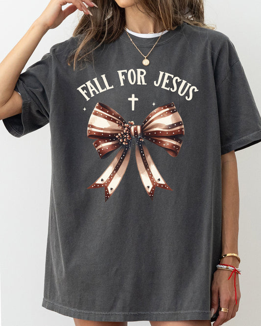 Fall For Jesus Skeleton Ghost Halloween Costume T-Shirt Comfort Colors
