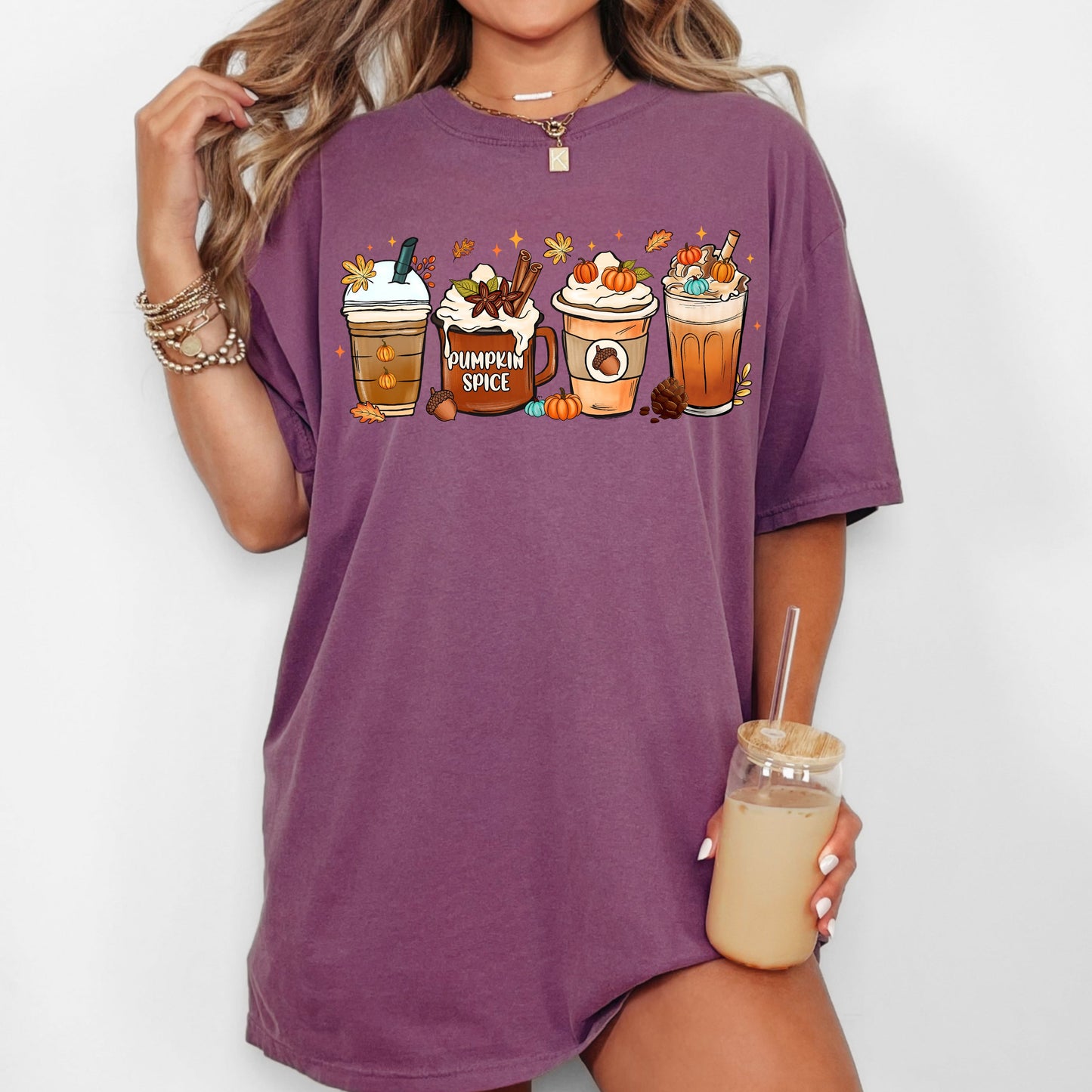 Coffee Lover Pumpkin Spice Fall Halloween Costume T-Shirt Comfort Colors