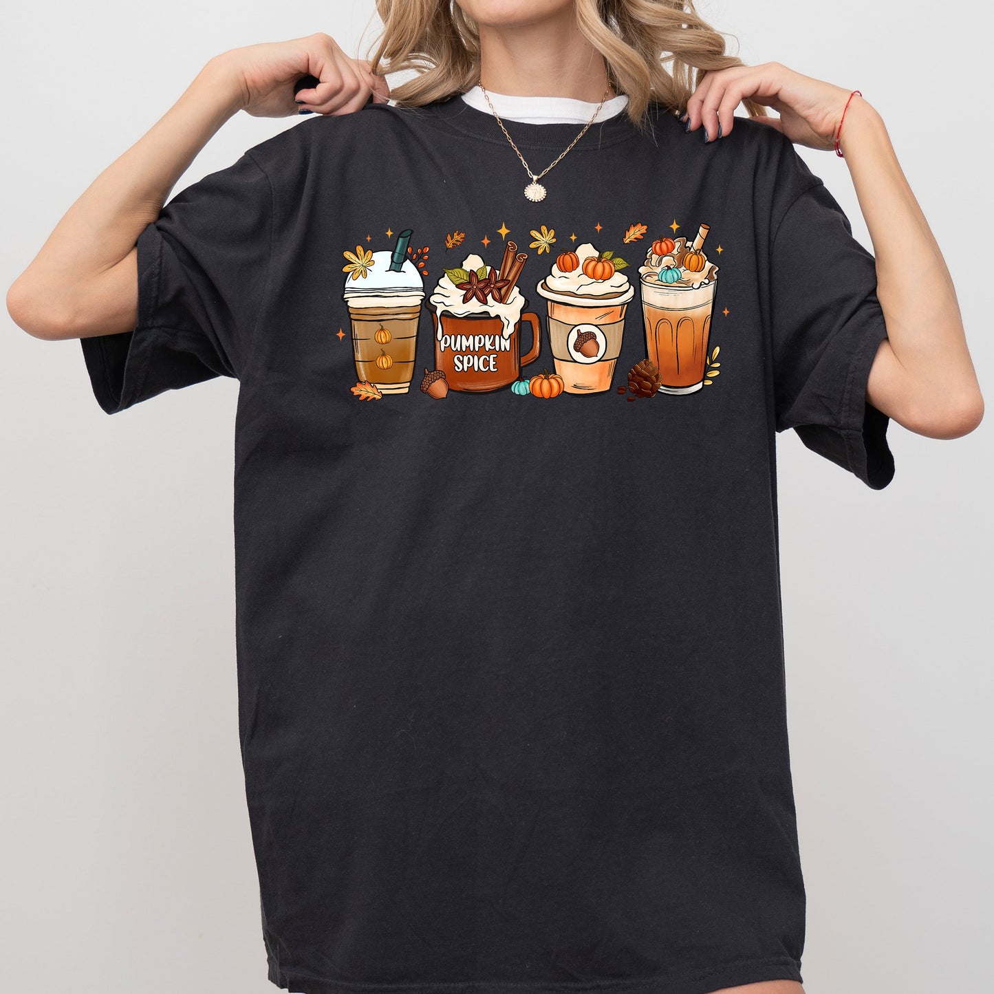 Coffee Lover Pumpkin Spice Fall Halloween Costume T-Shirt Comfort Colors
