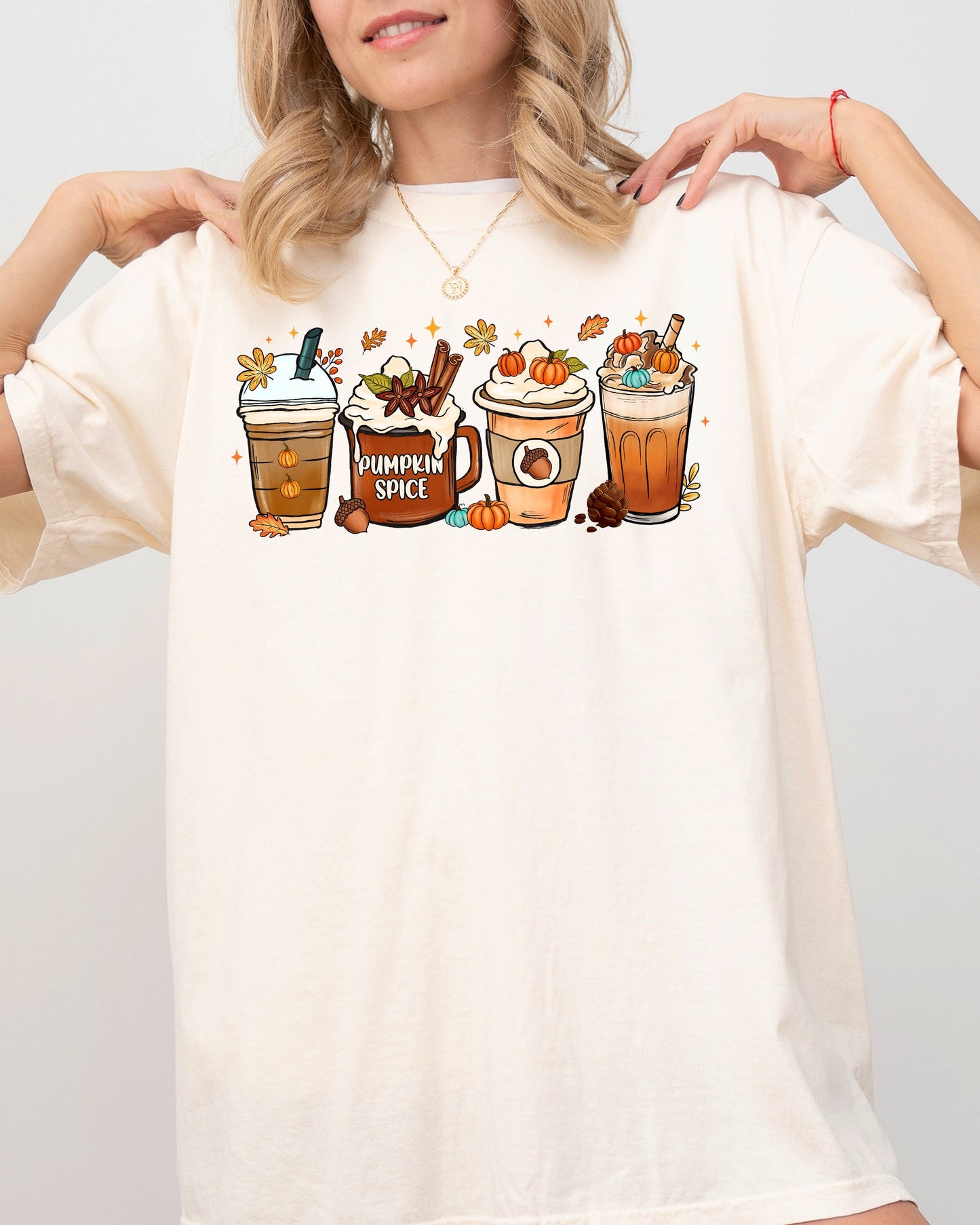 Coffee Lover Pumpkin Spice Fall Halloween Costume T-Shirt Comfort Colors