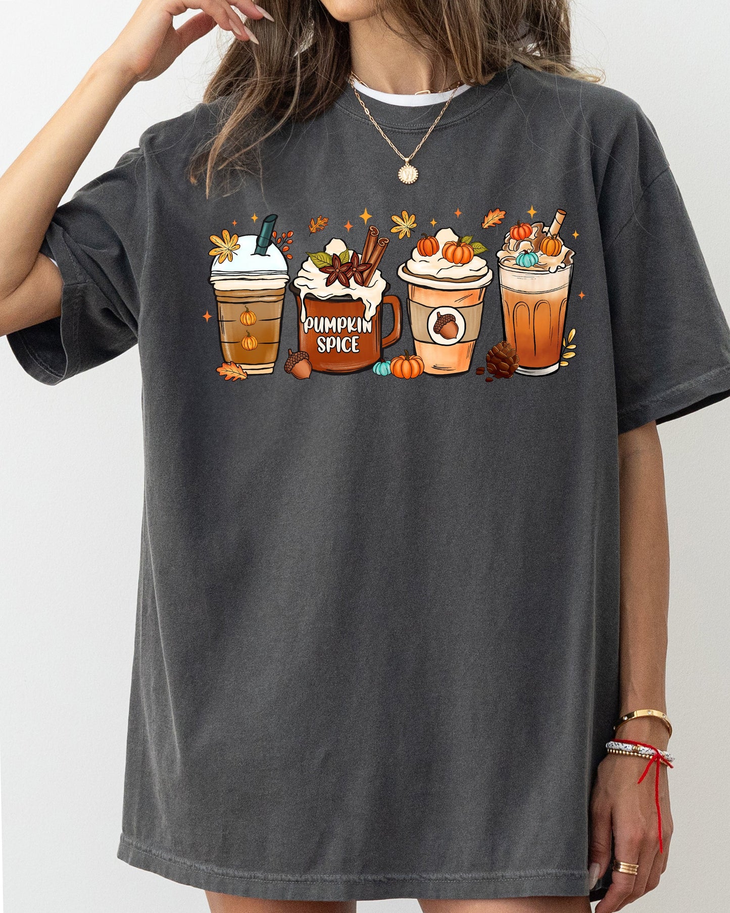 Coffee Lover Pumpkin Spice Fall Halloween Costume T-Shirt Comfort Colors