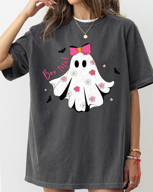 Bootiful Ghost Vintage Western Witch Halloween Costume Tshirt Comfort Colors T-Shirt