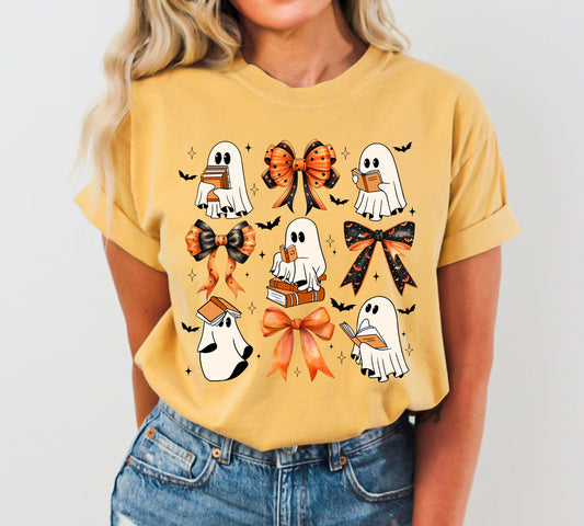 Cute Ghosts Aesthetic Halloween Costume Tshirt Comfort Colors T-Shirt