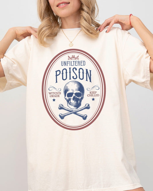 Unfiltered Poison, Vintage, Western, Witch, Aesthetic, Meme, Halloween, Costume, Tshirt Comfort Colors T-Shirt